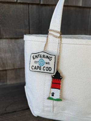 Entering Cape Cod Hand-Beaded Bag Charm