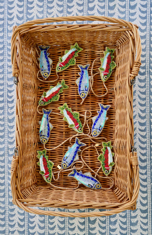 Fresh Catch Hand-Beaded Fish Bag Charm