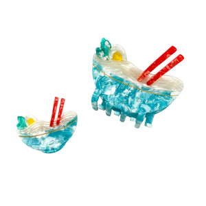 Acetate Noodle Hair Clip, Crocodile or Claw Style - Abigail Fox Designs Nantucket