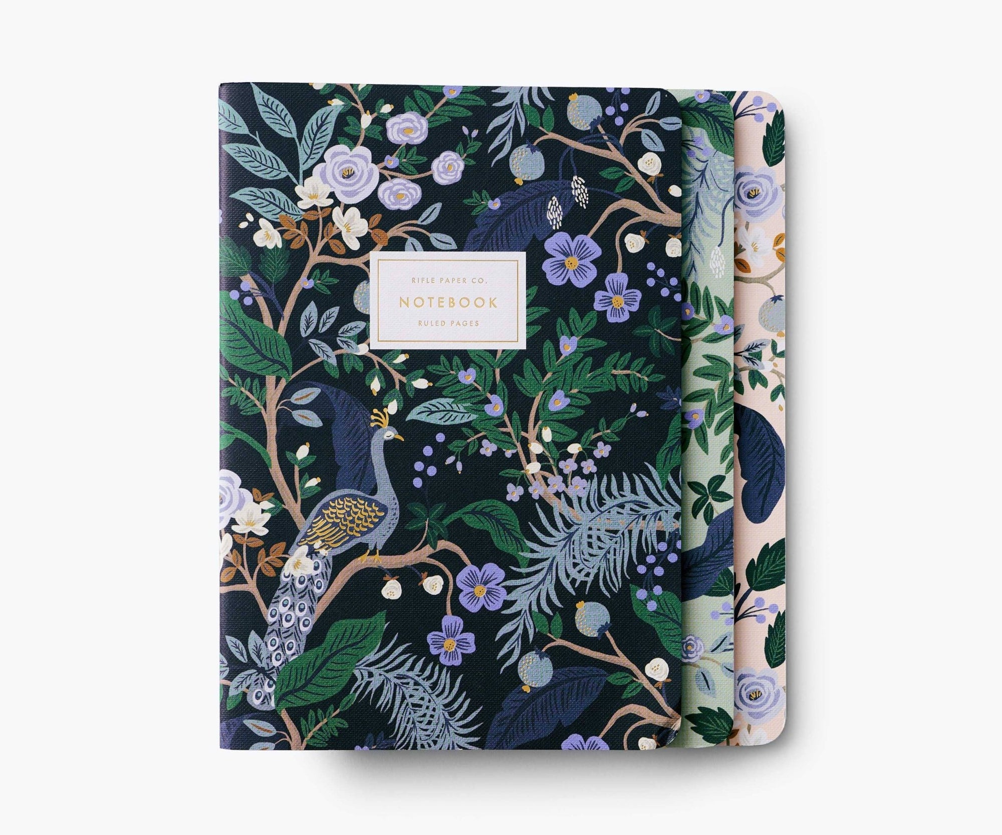 Assorted Set of 3 Peacock Notebooks - Abigail Fox Designs
