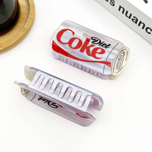 Diet Coke Bottle Hair Claw Clip, Fun Acetate Hair Accessory - Abigail Fox Designs Nantucket