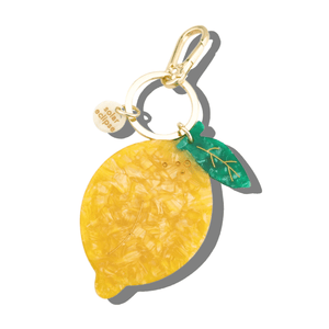 Hand-painted Lemon Bag Charm + Keychain - Abigail Fox Designs Nantucket