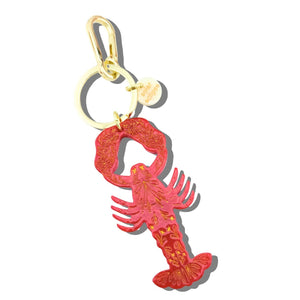 Hand-painted Lobster Bag Charm + Keychain | Eco-Friendly - Abigail Fox Designs Nantucket