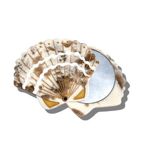 Hand-painted Seashell Compact Mirror | Eco-Friendly - Abigail Fox Designs Nantucket