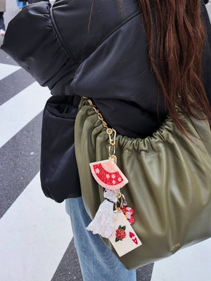 Hand-painted Snake Bag Charm + Keychain | Eco-Friendly - Abigail Fox Designs Nantucket