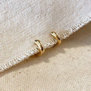 Mini Rounded Hoop Earring, 18k Gold Filled, Abigail Fox - Abigail Fox Designs