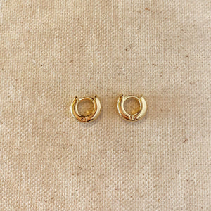Mini Rounded Hoop Earring, 18k Gold Filled, Abigail Fox - Abigail Fox Designs