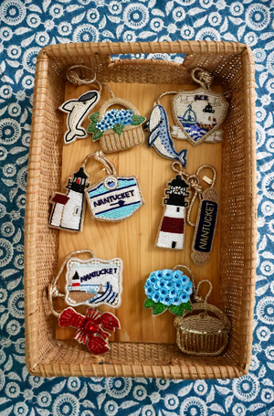 Nantucket Quarterboard Bag Charm - Abigail Fox Designs Nantucket