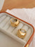 Round circle dangle earring, 18k GP - Abigail Fox Designs