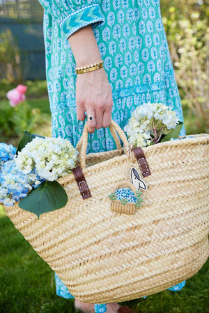 The Hydrangea Basket Bag Charm - Abigail Fox Designs Nantucket