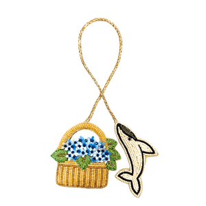 The Hydrangea Basket Bag Charm - Abigail Fox Designs Nantucket