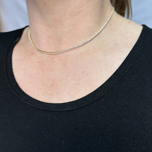 18k Gold Filled 2mm CZ Tennis Necklace - Abigail Fox Designs