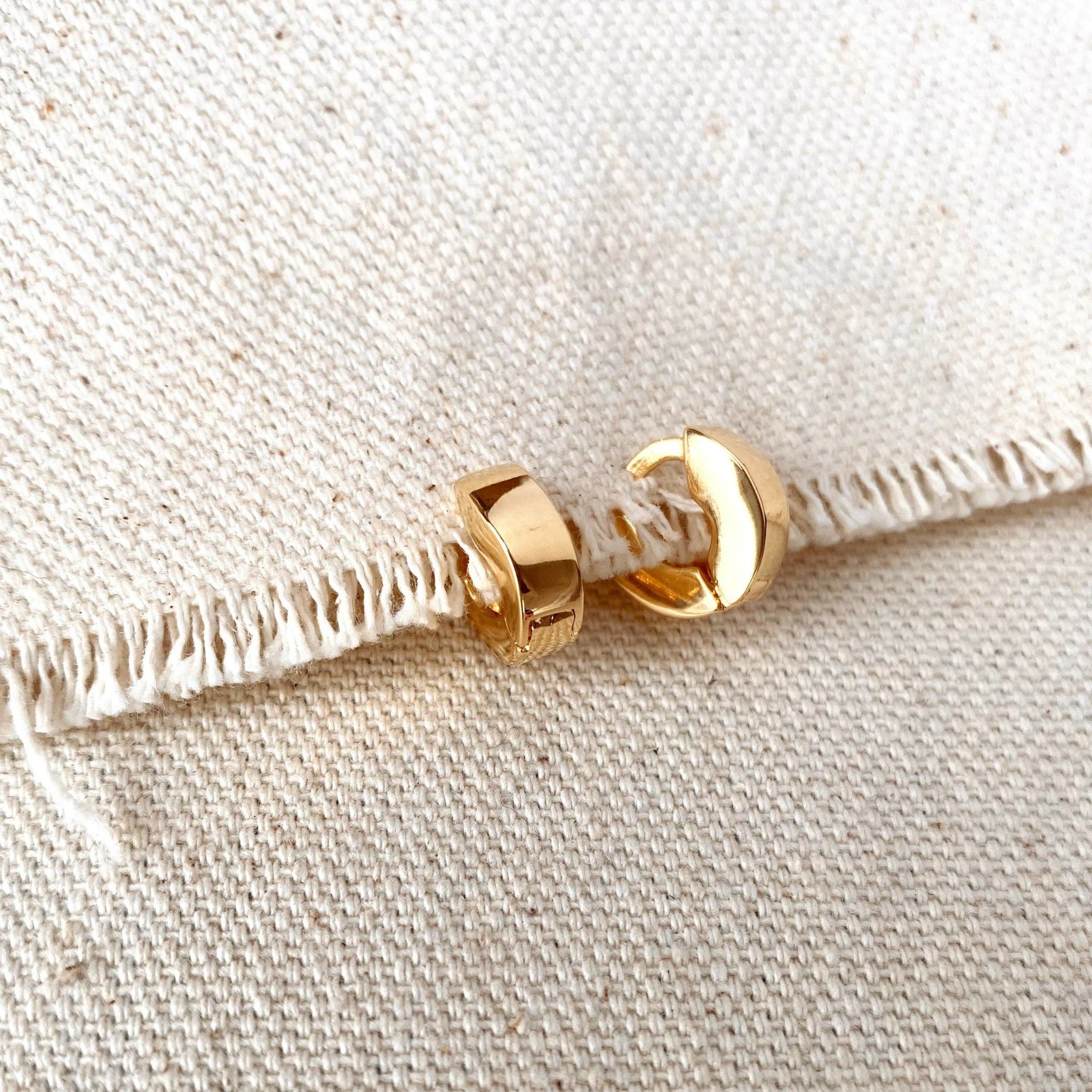 Mini Chunky Clicker Earrings, 18K Gold Filled, Abigail Fox