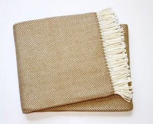 Plush Herringbone Blanket / Throw (No Embroidery) - Abigail Fox Designs