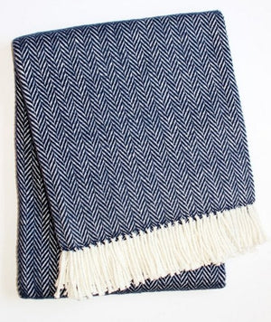 Plush Herringbone Blanket / Throw (No Embroidery) - Abigail Fox Designs
