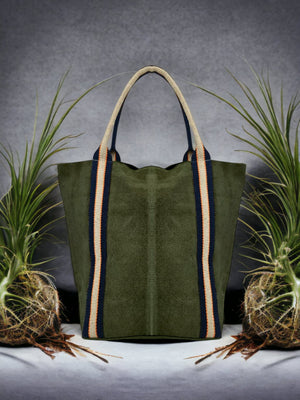 Vinyard- Suede University Bag - Abigail Fox Designs
