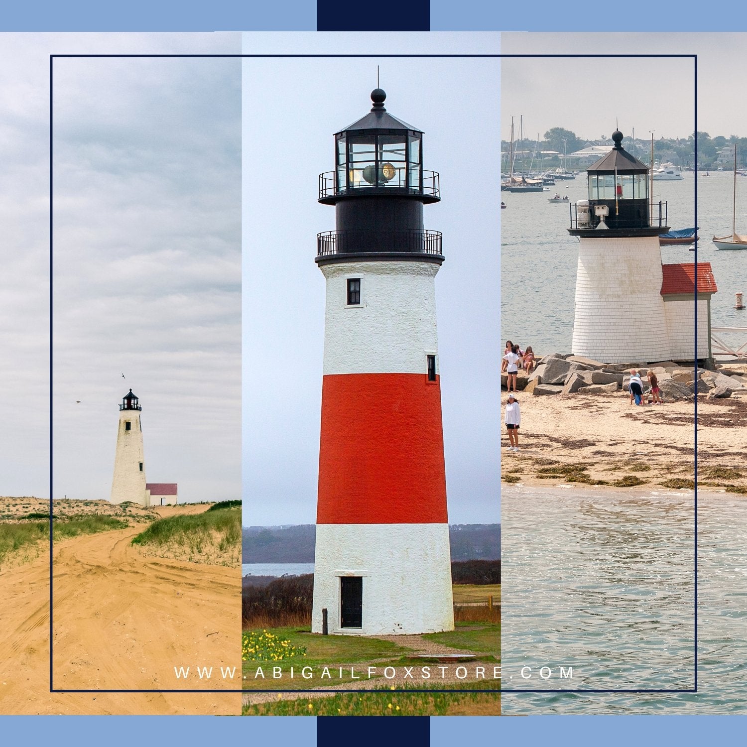 Nantucket Lighthouses - Abigail Fox Designs