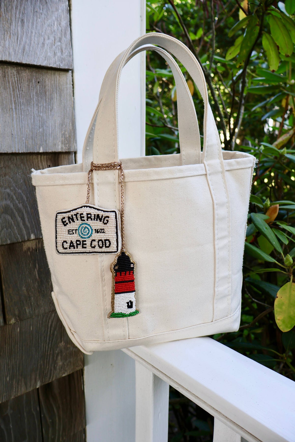Entering Cape Cod Hand-Beaded Bag Charm