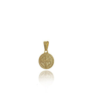 21mm Charm, Saint Benedict , 18k Gold Filled - Abigail Fox Designs