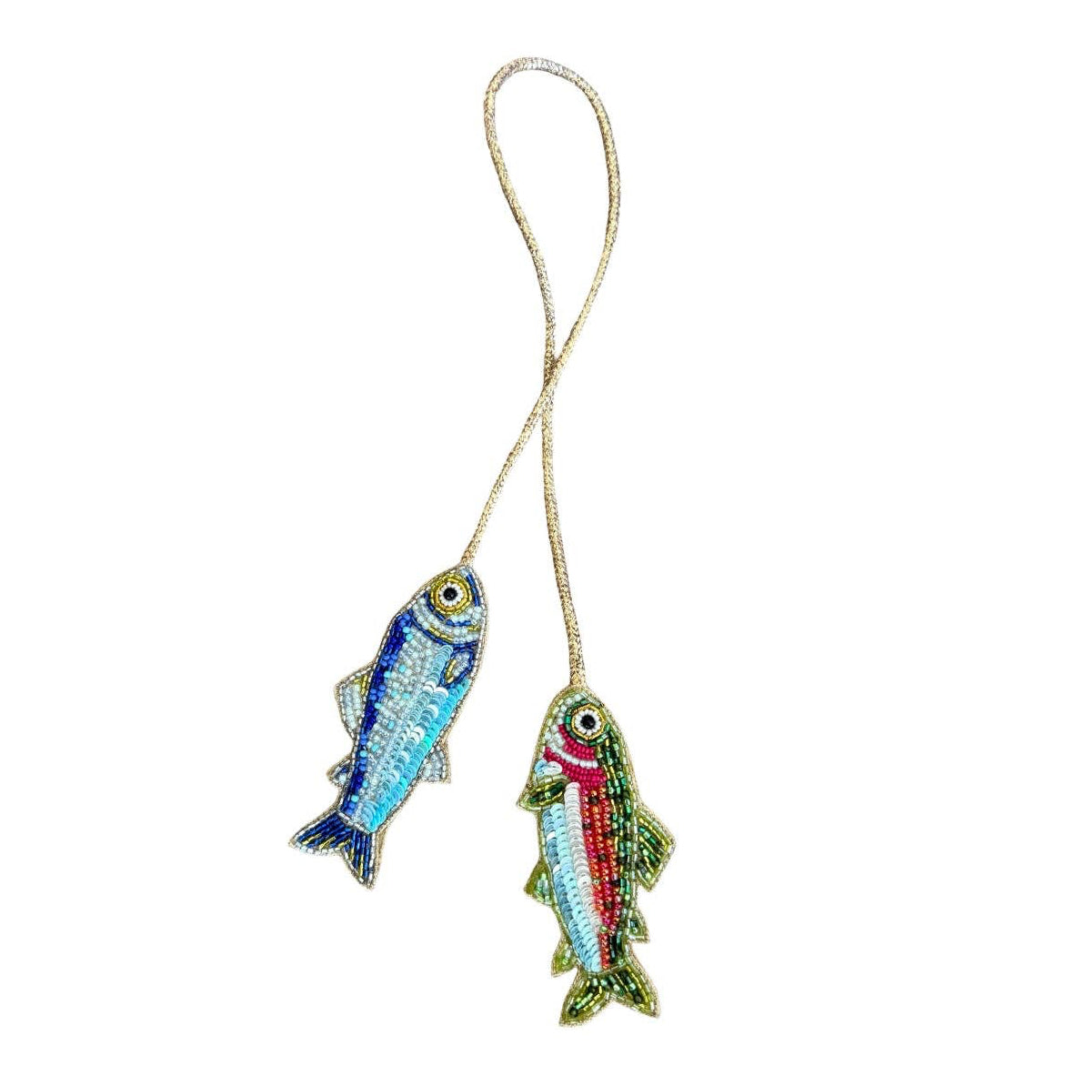 Fresh Catch Hand-Beaded Fish Bag Charm