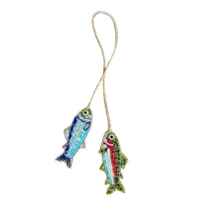 Fresh Catch Hand-Beaded Fish Bag Charm