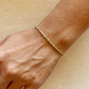 3mm Rope Bracelet, 18k Gold Filled, Abigail Fox - Abigail Fox Designs