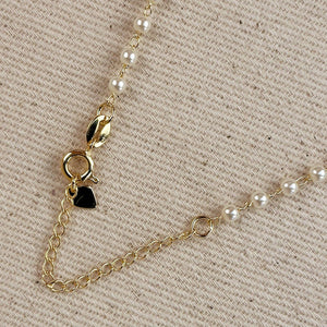 3mm Simulated Pearls Choker Necklace, 18k Gold Filled, Abigail Fox - Abigail Fox Designs