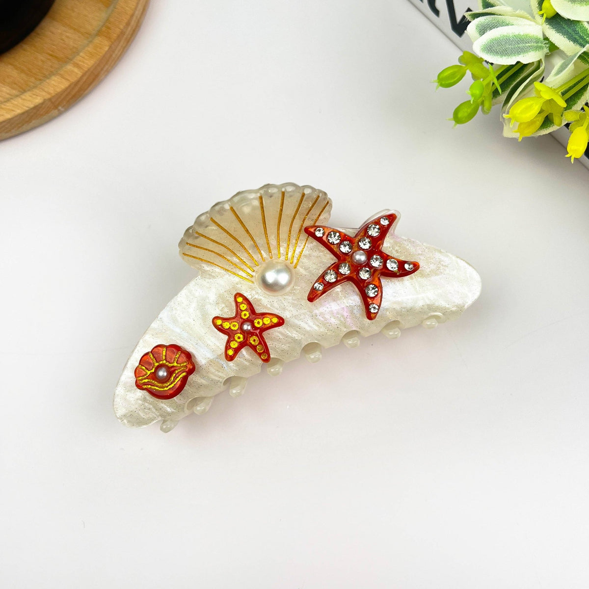 4.1'' Starfish Claw Clip,Undersea World Series Hair Clip - Abigail Fox Designs Nantucket