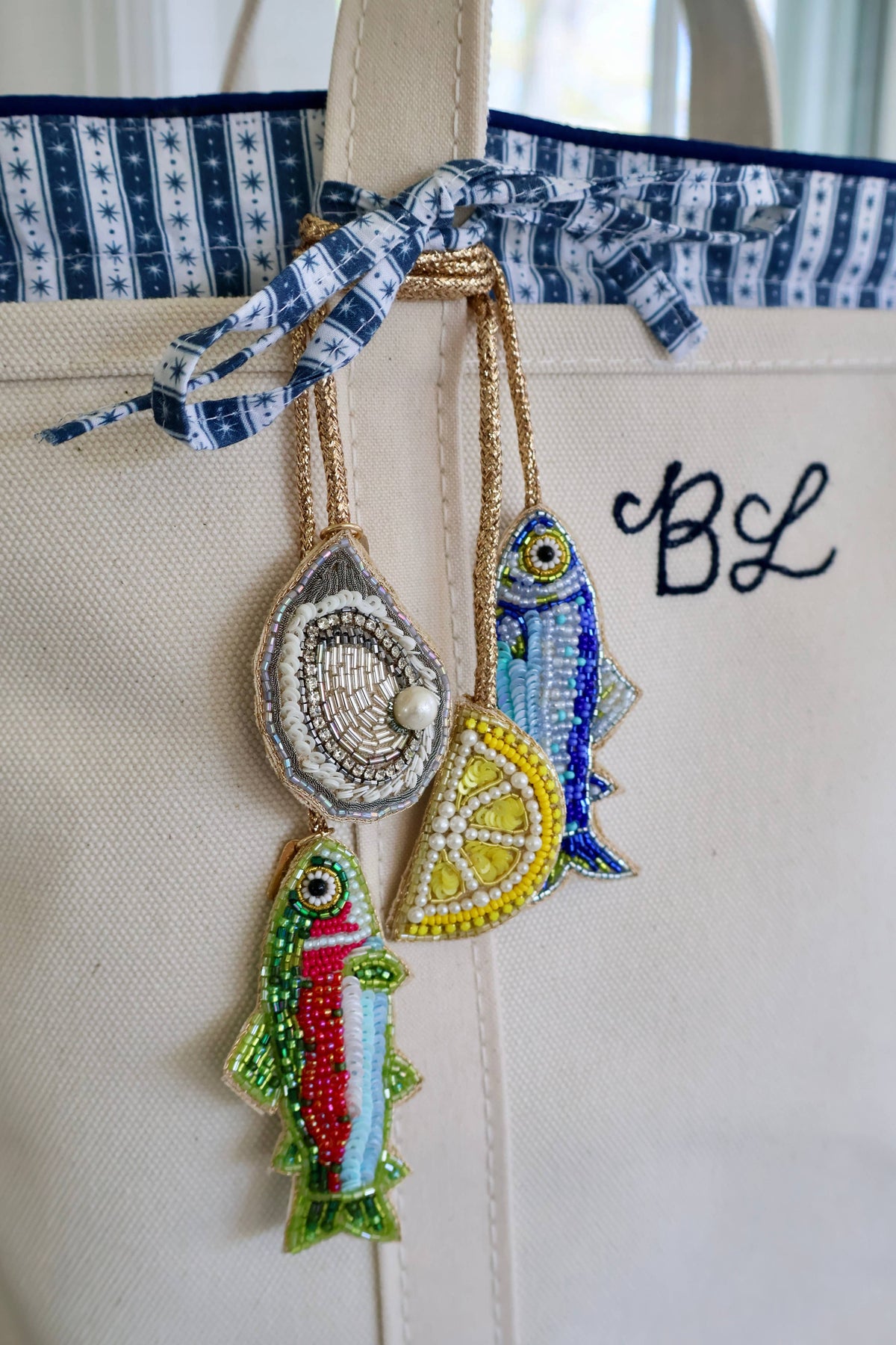 Fresh Catch Hand-Beaded Fish Bag Charm