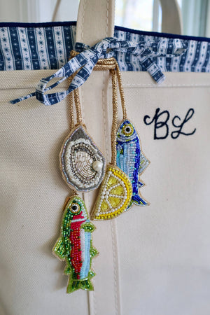 Fresh Catch Hand-Beaded Fish Bag Charm