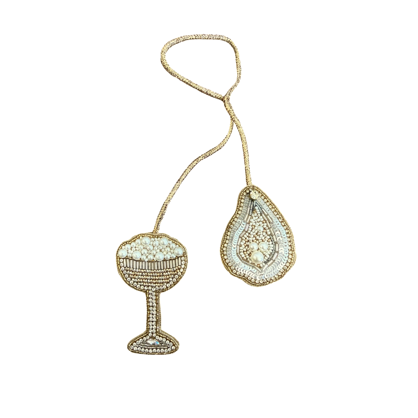 Happy Hour Hand-Beaded Bag Charm