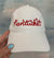 White Hat with Red Script Nantucket Baseball Hat