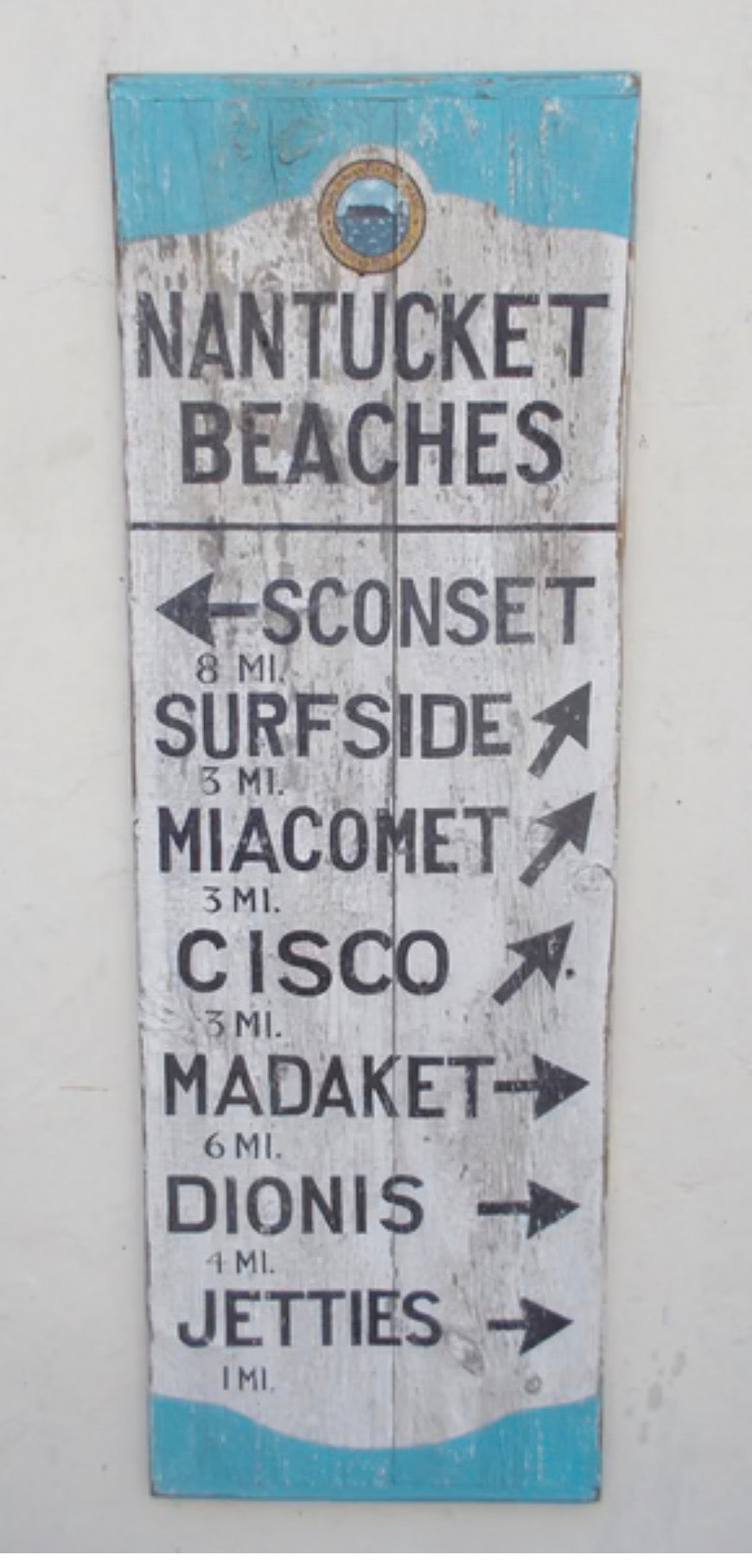 Hand Painted Nantucket Beach Sign