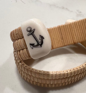 Assorted Woven Nantucket Basket Style Bracelet Cuff
