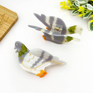 Acetate Pigeon Hair Claw Clip, Bird Hair Clip - Abigail Fox Designs Nantucket