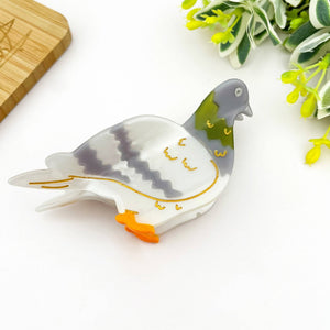 Acetate Pigeon Hair Claw Clip, Bird Hair Clip - Abigail Fox Designs Nantucket