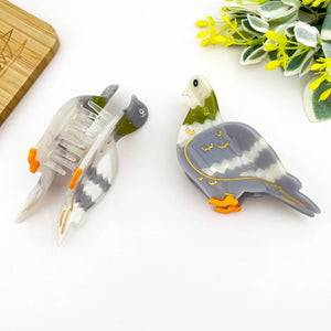 Acetate Pigeon Hair Claw Clip, Bird Hair Clip - Abigail Fox Designs Nantucket