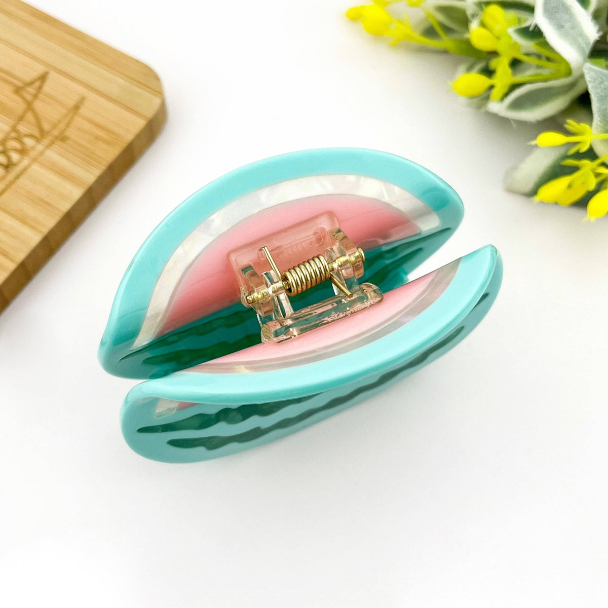 Acetate Watermelon Hair Claw Clip, Cute Fruit Hair Clip - Abigail Fox Designs Nantucket
