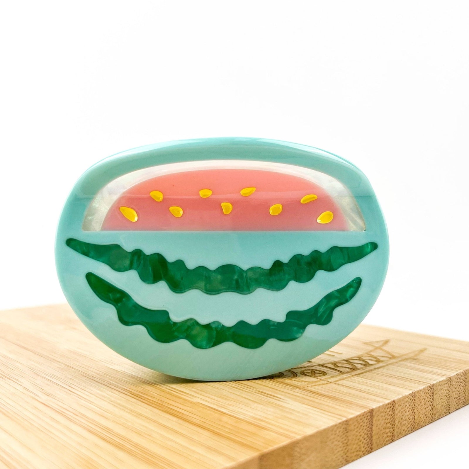 Acetate Watermelon Hair Claw Clip, Cute Fruit Hair Clip - Abigail Fox Designs Nantucket