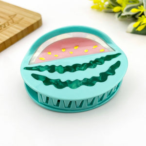 Acetate Watermelon Hair Claw Clip, Cute Fruit Hair Clip - Abigail Fox Designs Nantucket