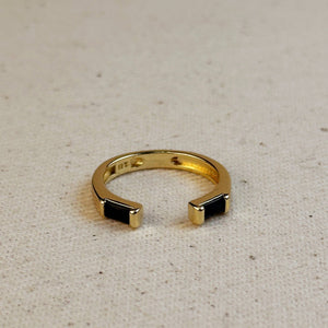 Baguette Cz Band Ring, 18k Gold Filled Abigail Fox - Abigail Fox Designs