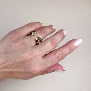 Baguette Cz Band Ring, 18k Gold Filled Abigail Fox - Abigail Fox Designs