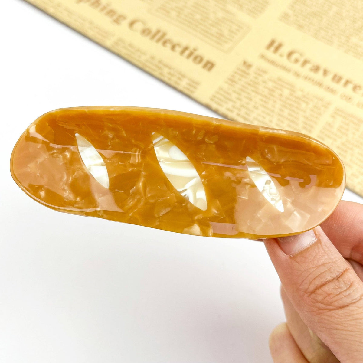 Baguette Shaped Hair Clip, Bread-Inspired Hair Claw Clip - Abigail Fox Designs Nantucket