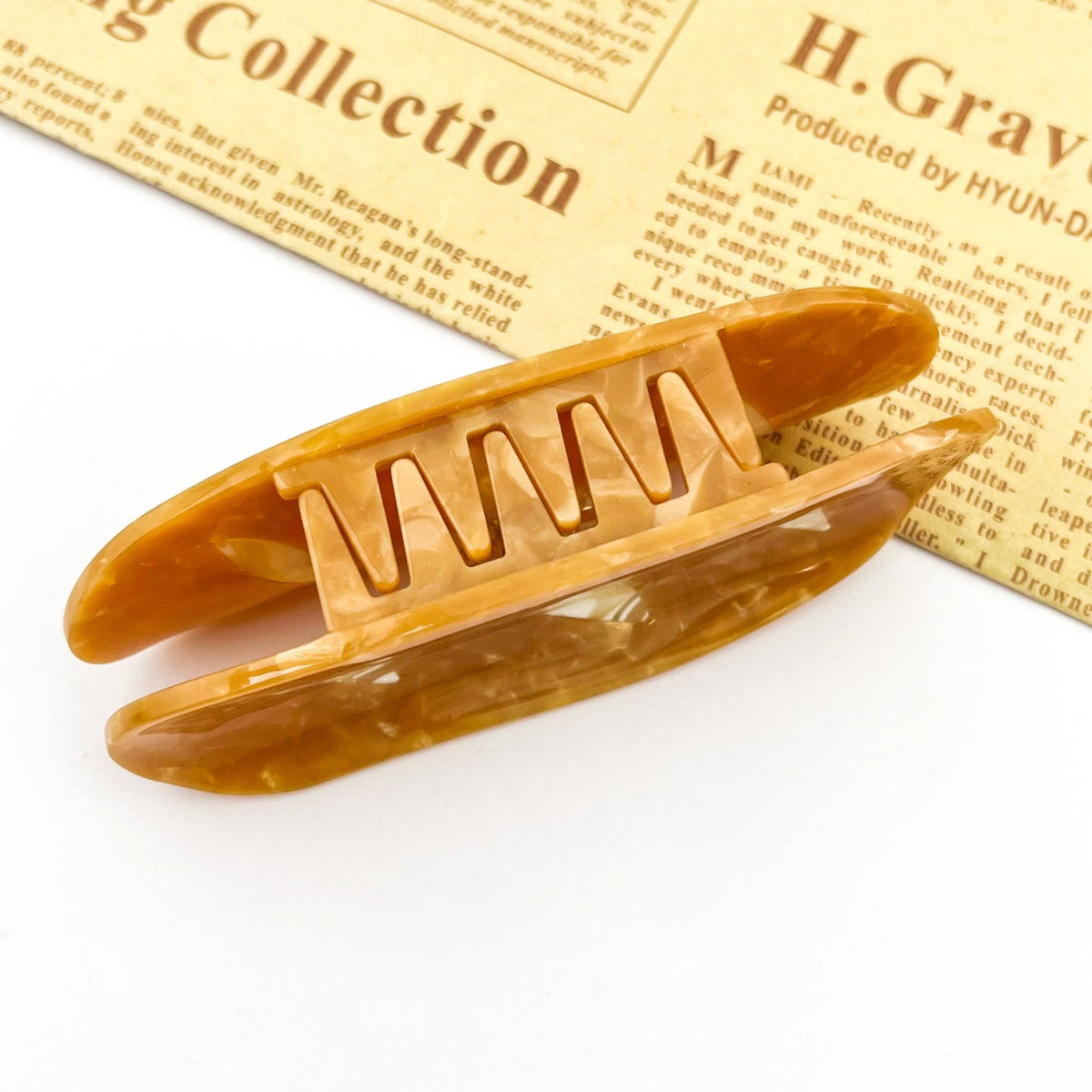 Baguette Shaped Hair Clip, Bread-Inspired Hair Claw Clip - Abigail Fox Designs Nantucket