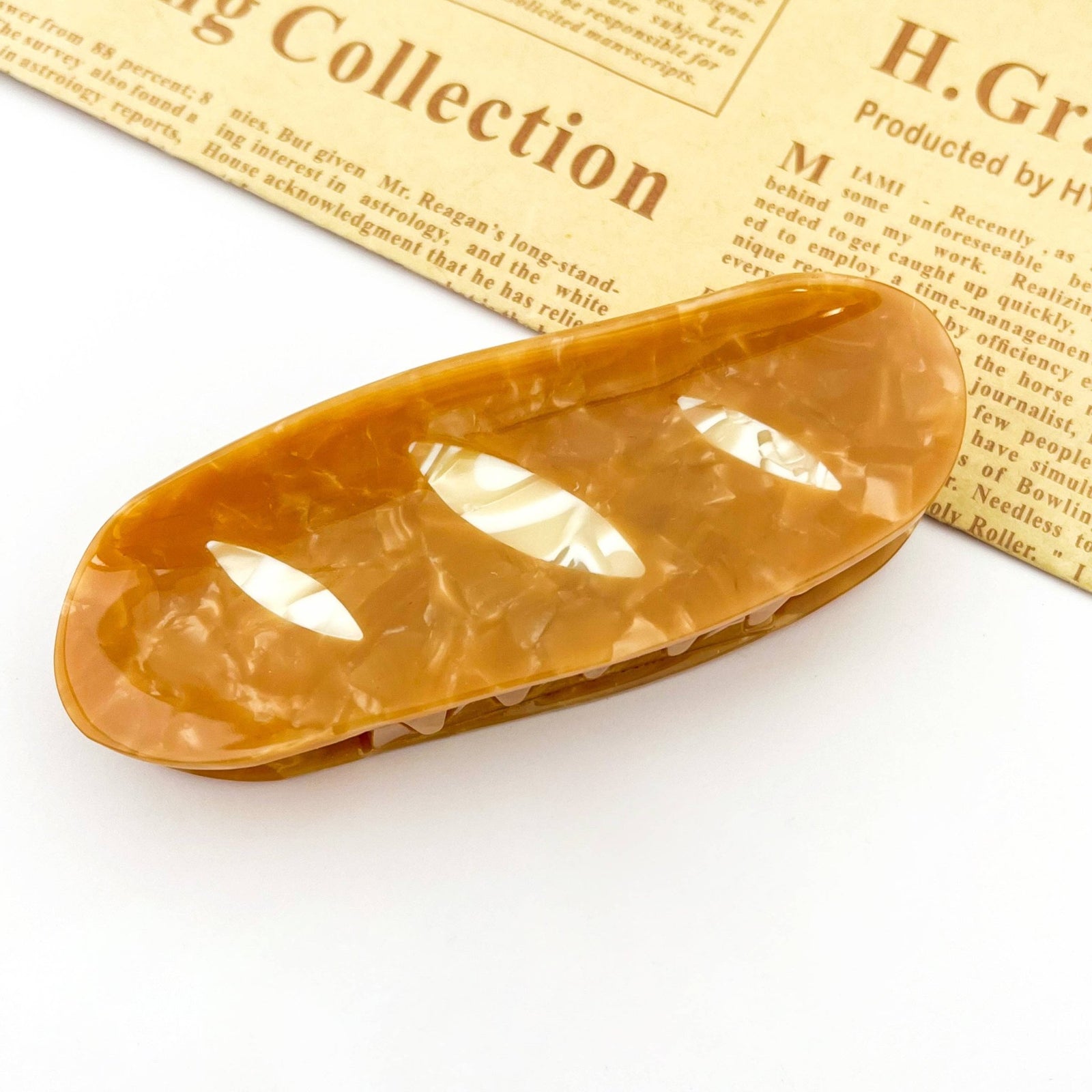 Baguette Shaped Hair Clip, Bread-Inspired Hair Claw Clip - Abigail Fox Designs Nantucket