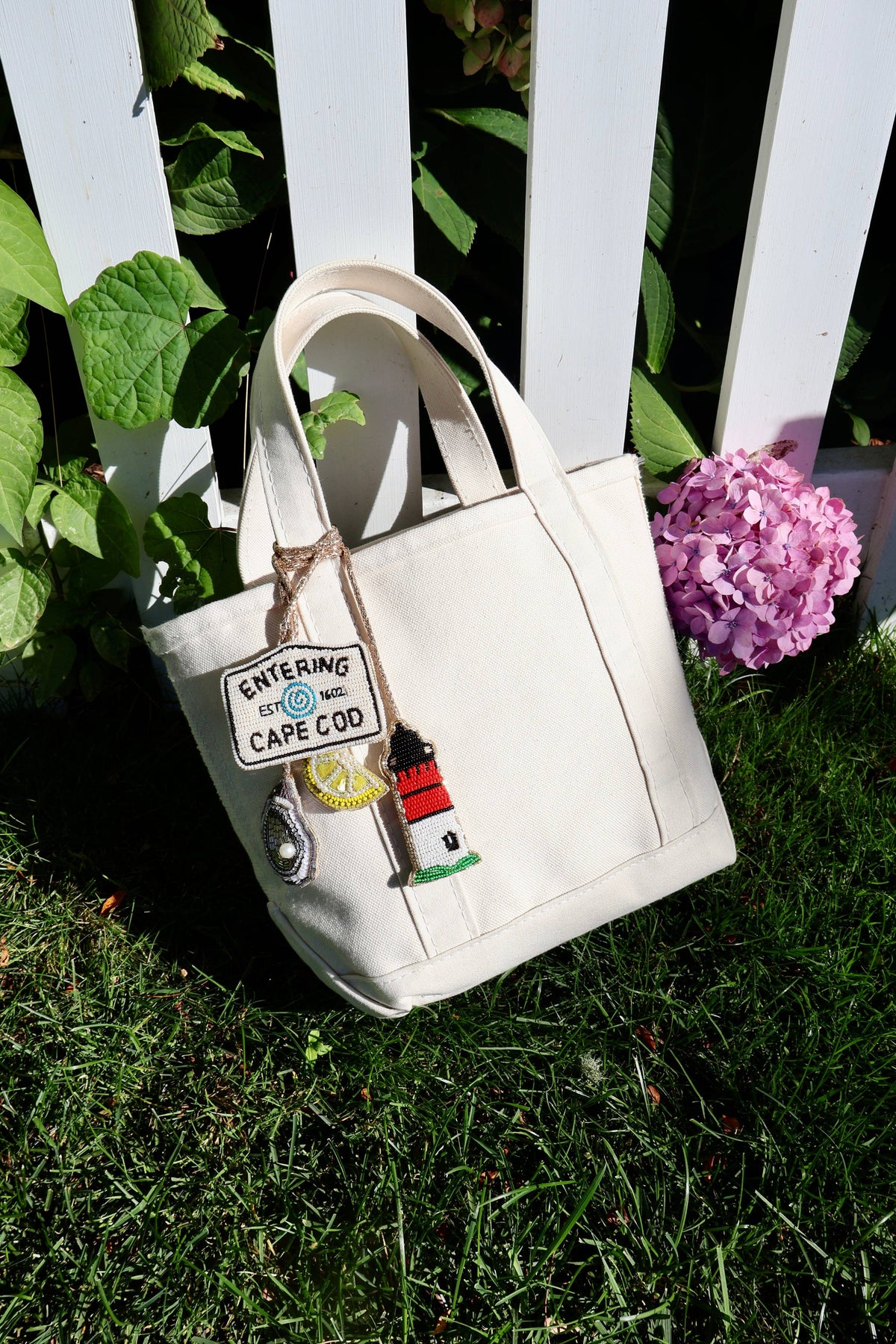 Entering Cape Cod Hand-Beaded Bag Charm