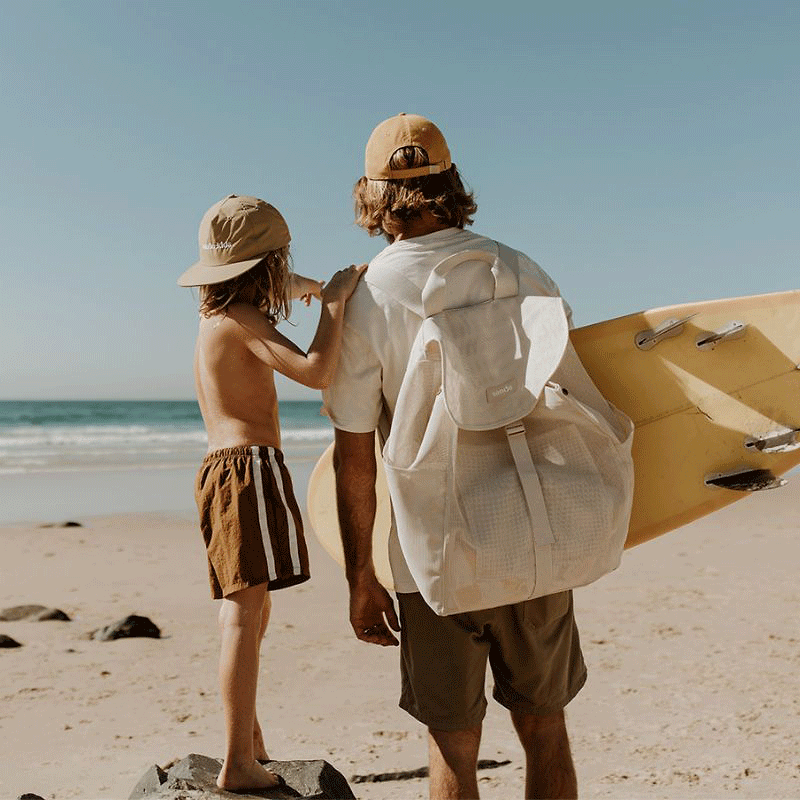 Beach Hauler™ Mesh Backpack - Sand - Abigail Fox Designs Nantucket