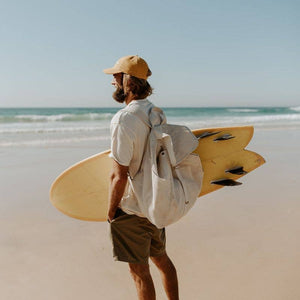 Beach Hauler™ Mesh Backpack - Sand - Abigail Fox Designs Nantucket