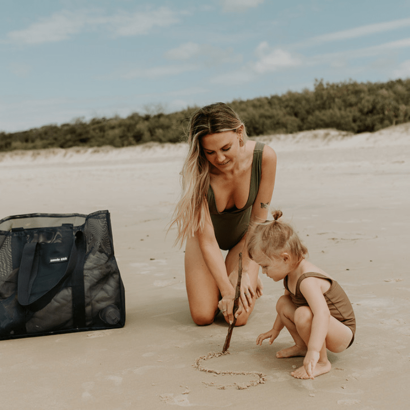 Beach Hauler™ Mesh Beach Bag - Deep Sea - Abigail Fox Designs Nantucket