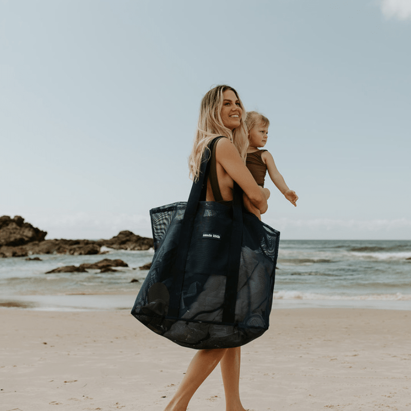 Beach Hauler™ Mesh Beach Bag - Deep Sea - Abigail Fox Designs Nantucket